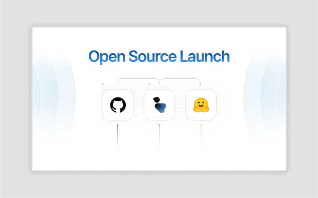 A design by Ruslan Mukhamedvaleev, for Koel Labs blog post. This is a slide introducing a blog post about 'Open Source Launch.'